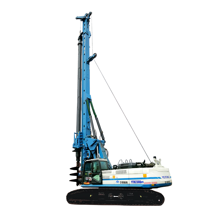 YTR230Dpro fuel-fired rotary drilling rig at bridge foundation site