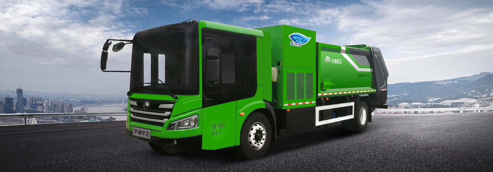 Balayeuse-laveuse 18 t électrique sur batterie à cabine basse