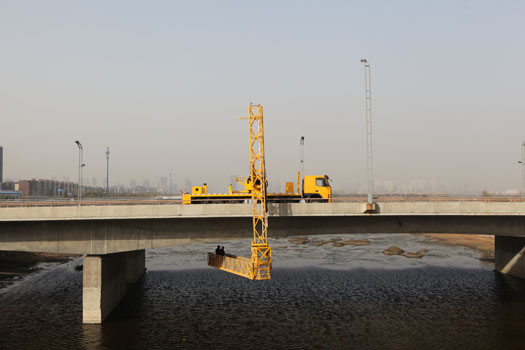 Rig pengeboran rotary membangun tiang bor jembatan