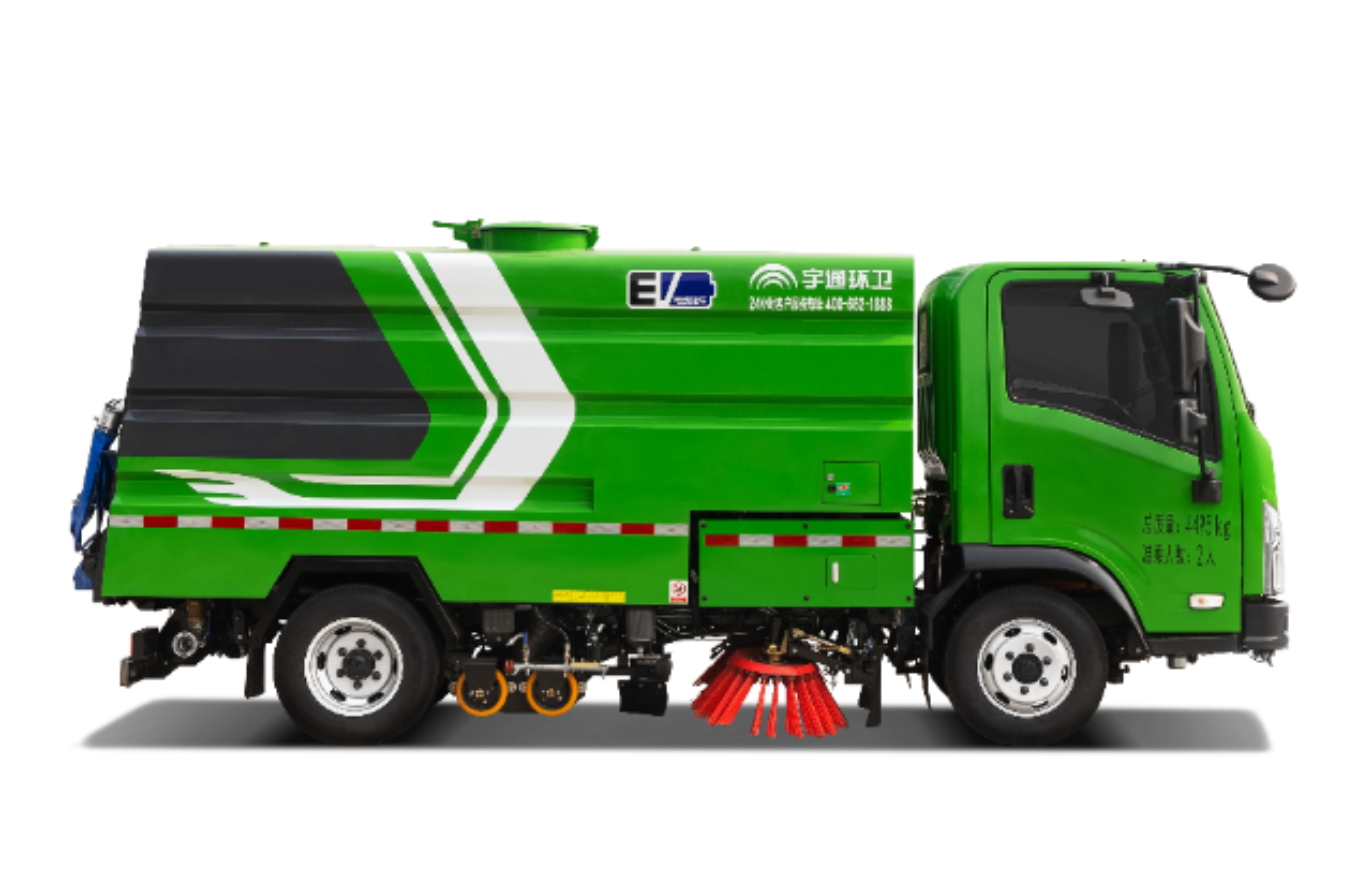 Truk Penyapu-Pencuci Jalan Listrik Murni 4-Ton YTZ5043TXSD0BEV tampilan 4