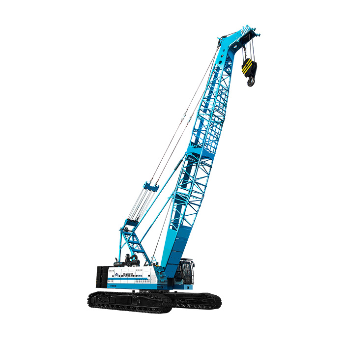 Dynamic compaction machine dropping a tamper on a prepared pad