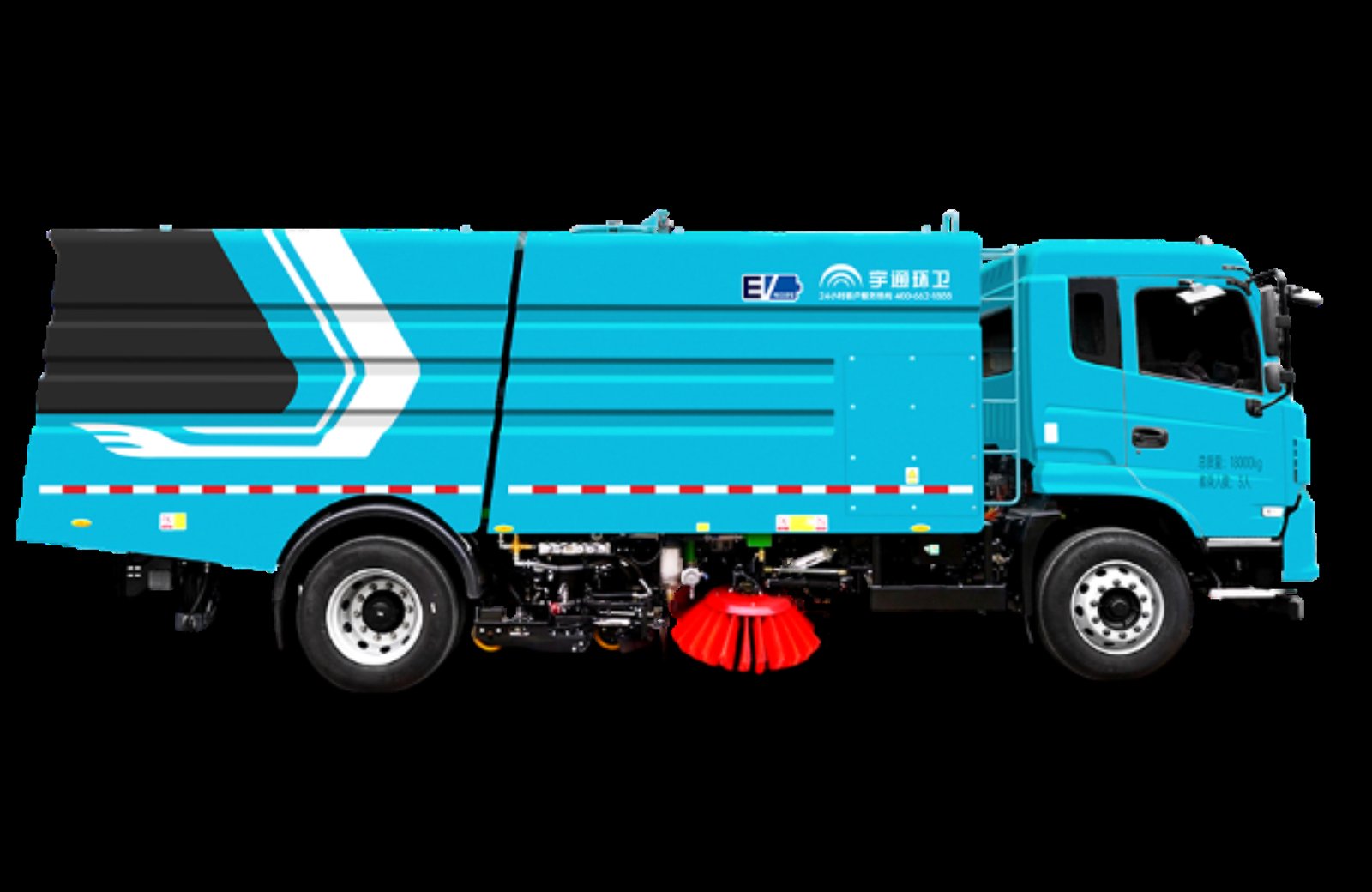 YTZ5188TXSD3BEV 18-тонная электрическая подметально-моечная машина вид 5