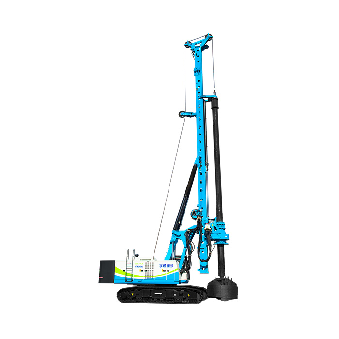 Range-extended electric rotary drilling rig on a foundation project